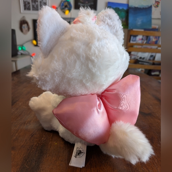 Disney Aristocats Marie Plush Toy with Pink Bow Cute Stuffed Animal Used - Picture 2 of 10